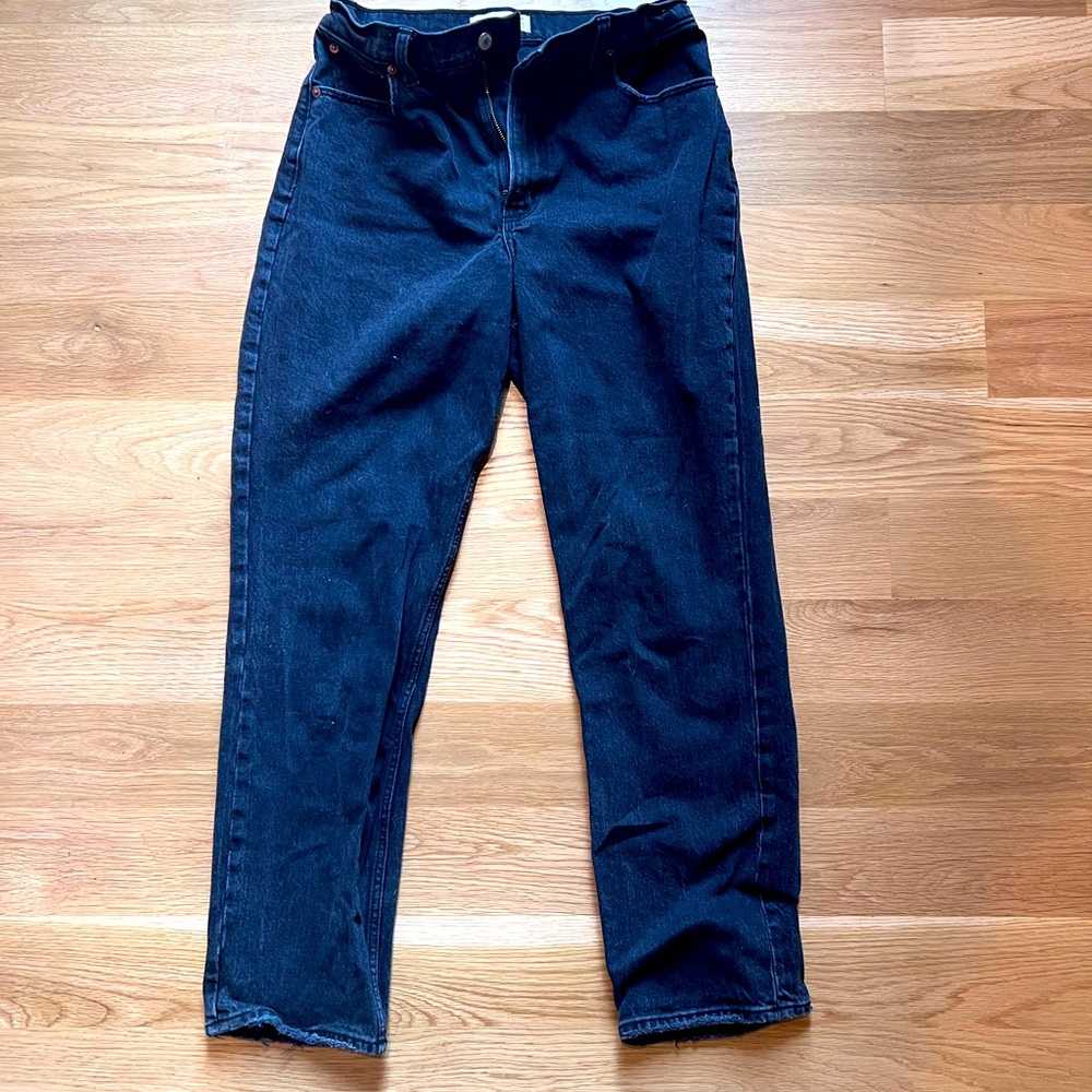 Abercrombie boyfriend jeans faded black wash